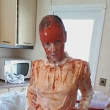 Cinqgirlracer: Satin Workwear Covered in Tonights Dinner