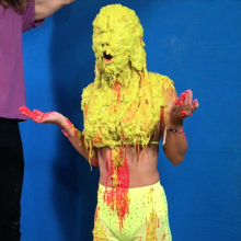 PieZone: Raver Girl Nigora Gets the Bubblegum Slop and Lime Green Goo (Pies, Too!)