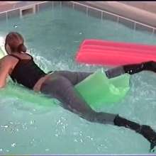 wamtec: Wetlook Models 179456B-- Wet Denim and Boots