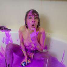 messyhot: Ziva Fey Squeals over Being Slimed and Foamed