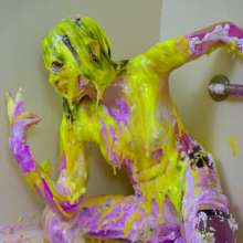 messyhot: Ziva Fey Squeals over Being Slimed and Foamed