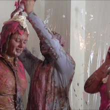 RevSlymsford: Cheerleader, Schoolgirl and Teacher In Co-ed Messy Piefight