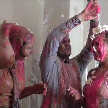 RevSlymsford: Cheerleader, Schoolgirl and Teacher In Co-ed Messy Piefight