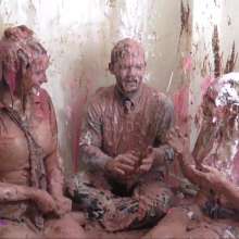 RevSlymsford: Cheerleader, Schoolgirl and Teacher In Co-ed Messy Piefight