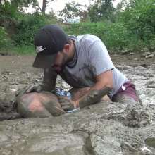 Jayce: First Time Mud Pit Fuck!  Ariel watches!  STuck and Fuck in Deep Mud!