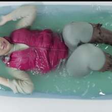 lovingmessy4you: Haily Dunket for a Wetlook in the Mini Pool