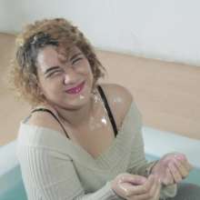 lovingmessy4you: Haily Dunket for a Wetlook in the Mini Pool