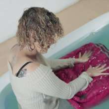 lovingmessy4you: Haily Dunket for a Wetlook in the Mini Pool