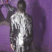 DungeonMasterOne: Hairwashing with lashings of shampoo: wetlook, or messy?