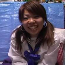 Alumi: Japanese schoolgirl loves the feeling of goo on her feet + pie on her face