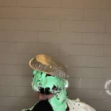 RubberPie: Man in Suit Gets Covered in Mess