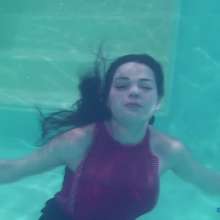 wamtec: Monique Underwater in a Dress with Pantyhose