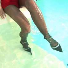wamtec: Monique Underwater in a Dress with Pantyhose