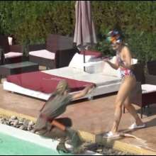 mad_mick_at: Romanian tv: Ladies clothed in pool (2 nice non-yt-scenes)