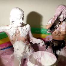 RevSlymsford: Nicole's First Time In a Sticky Fluff Pool with Kaydens