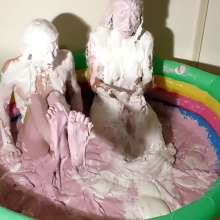 RevSlymsford: Nicole's First Time In a Sticky Fluff Pool with Kaydens