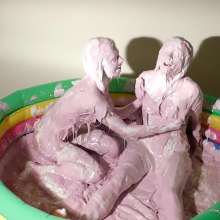 RevSlymsford: Nicole's First Time In a Sticky Fluff Pool with Kaydens