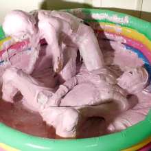 RevSlymsford: Nicole's First Time In a Sticky Fluff Pool with Kaydens