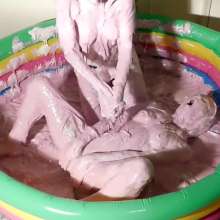 RevSlymsford: Nicole's First Time In a Sticky Fluff Pool with Kaydens