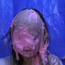 Alumi: 3 young Japanese girls show their feet while pieing each other in the face