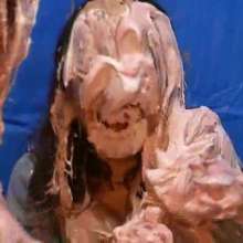 Alumi: 3 young Japanese girls show their feet while pieing each other in the face