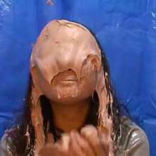 Alumi: 3 young Japanese girls show their feet while pieing each other in the face
