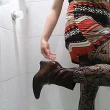 MadelineOasis: Lolita's Wet Dress and Boots Shower Orgasm