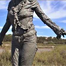 MadelineOasis: Marjorie Plays on a Very Muddy Beach