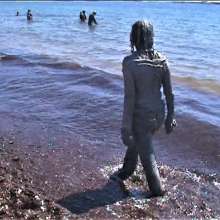 MadelineOasis: Marjorie Plays on a Very Muddy Beach