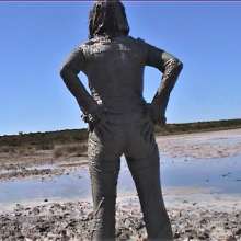 MadelineOasis: Marjorie Plays on a Very Muddy Beach