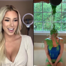 Slimed Models: New Video Series: Models Watch Back Their Slimings