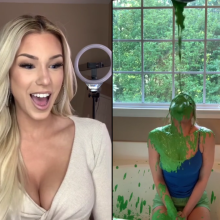 Slimed Models: New Video Series: Models Watch Back Their Slimings
