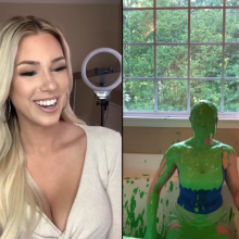 Slimed Models: New Video Series: Models Watch Back Their Slimings