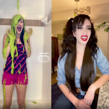 Slimed Models: LaRae Watches Back her Getting Slimed... And Then Gets Slimed Again!
