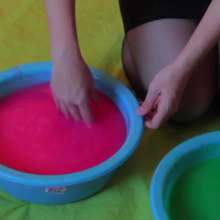 lovingmessy4you: Slime and Pie in the Face Black Dress and Pantyhose