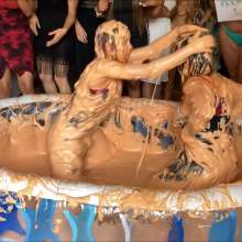 RevSlymsford: Sludge Wrestling 3: Nicolette and Maxine Wrestle In Fake Mud