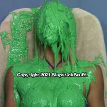 SlapstickStuff: Scarlett In Her Longest Slime Scene Ever!  5 Chunky Slimes In A Row!