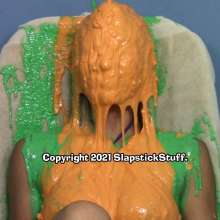 SlapstickStuff: Scarlett In Her Longest Slime Scene Ever!  5 Chunky Slimes In A Row!