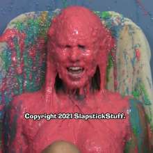 SlapstickStuff: Scarlett In Her Longest Slime Scene Ever!  5 Chunky Slimes In A Row!
