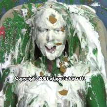 SlapstickStuff: Scarlett In Her Longest Slime Scene Ever!  5 Chunky Slimes In A Row!