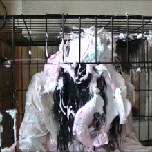 123gunge: Subs in white satin