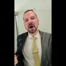 zave66: Blue Suit Shower