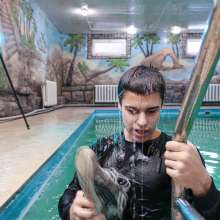 Wet Live Team: Danio Had Fun in the Sauna, Poured Himself in the Pool!