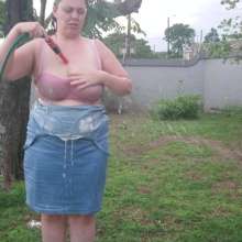 Darkabyss445: Denim Dress Gets Destroyed with Pies and Water