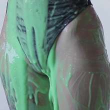 lovingmessy4you: Filling the Bodysuit with Green Slime