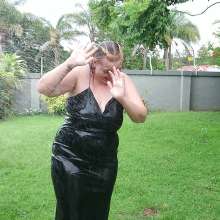 Darkabyss445: Getting Pied and Gunged in My Leather Dress