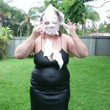 Darkabyss445: Getting Pied and Gunged in My Leather Dress