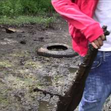 jace02116: Jace, Hired to Clean Waste from Muddy Swamp Ends Covered
