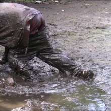 jace02116: Jace, Hired to Clean Waste from Muddy Swamp Ends Covered