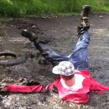 jace02116: Jace, Hired to Clean Waste from Muddy Swamp Ends Covered
